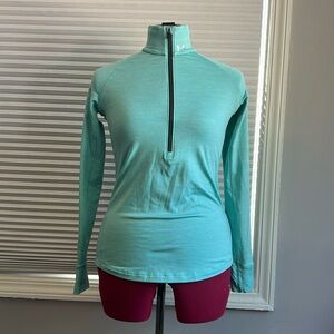 Under Armour half zip light green dry fit pullover